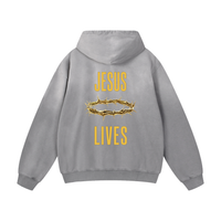 Jesus Lives Vintage Washed Oversized Hoodie