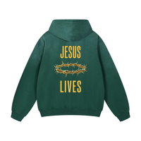 Jesus Lives Vintage Washed Oversized Hoodie