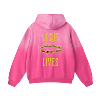Jesus Lives Vintage Washed Oversized Hoodie