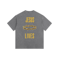 Jesus Lives Vintage Washed Oversized T-Shirt