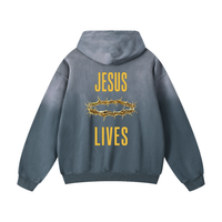 Jesus Lives Vintage Washed Oversized Hoodie